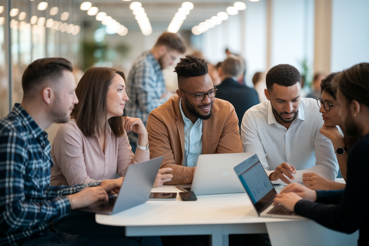 groupe-adultes-table-ordinateurs-bureau