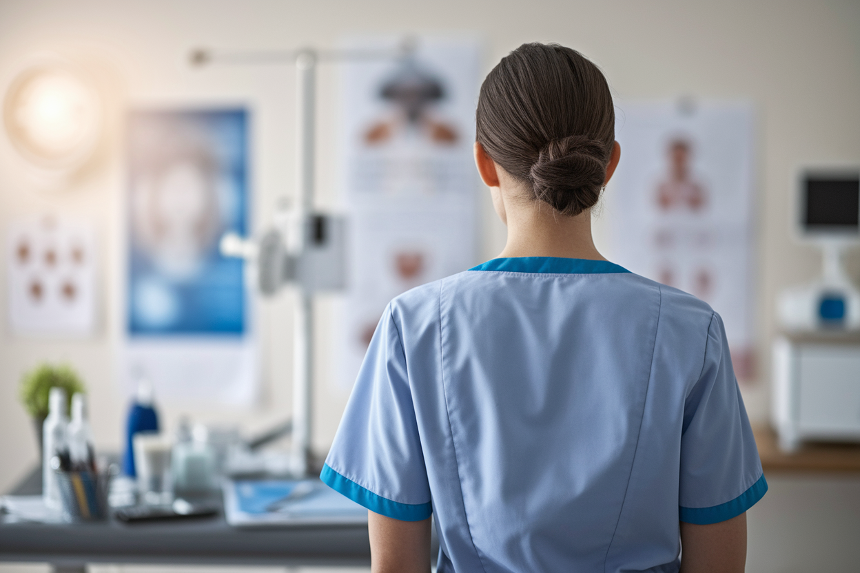 infirmiere-dos-uniforme-espace-medical-instruments