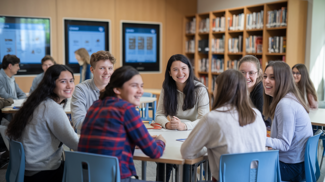 etudiants-sourire-table-salle-classe-moderne