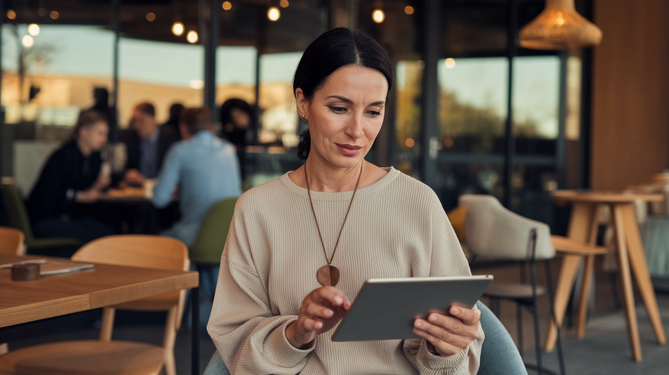 femme-age-mur-cafe-tablette