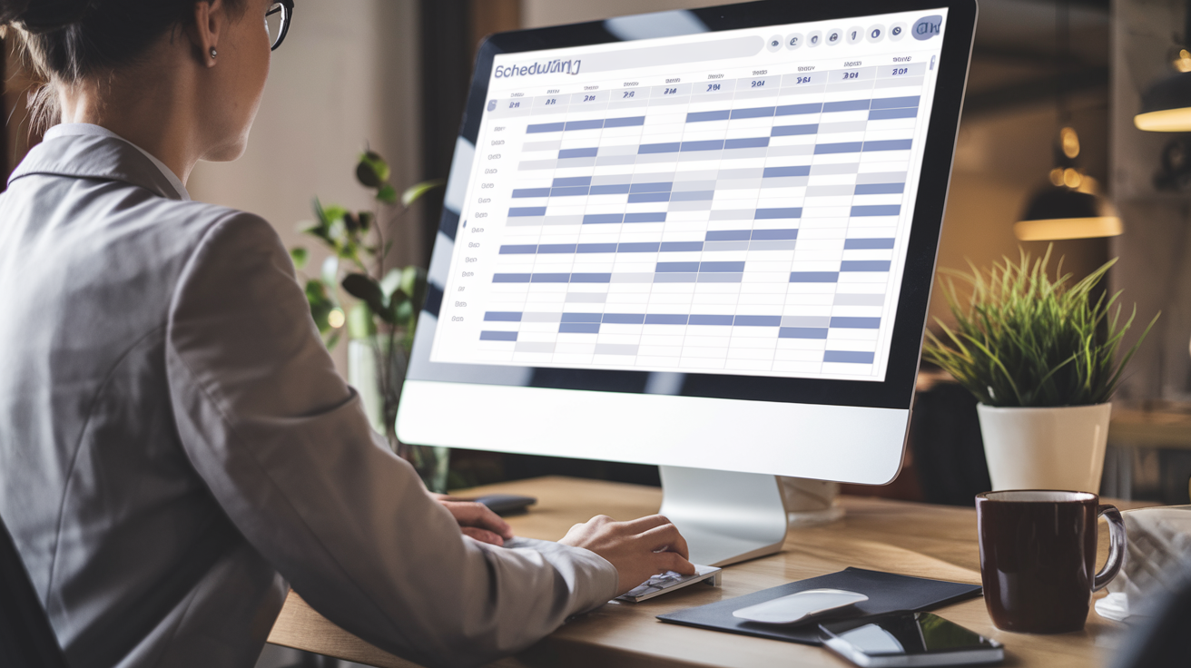 professionnel-bureau-ordinateur-tasse-plante