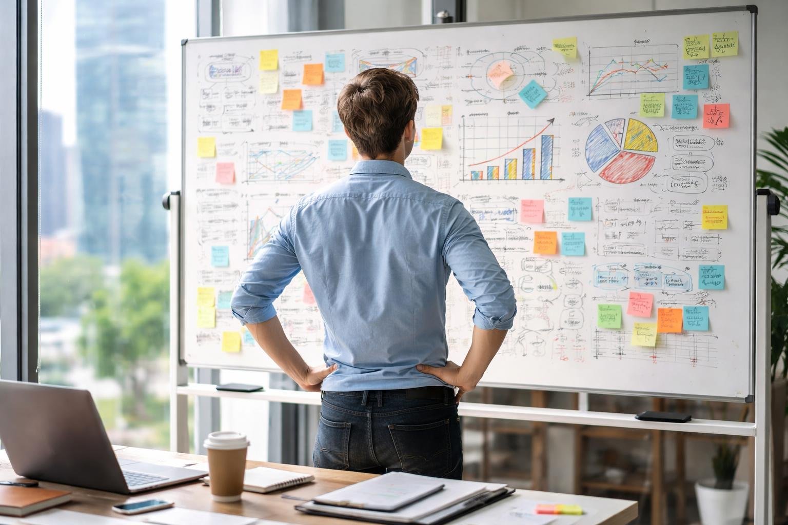 entrepreneur-tableau-notes-bureau-moderne