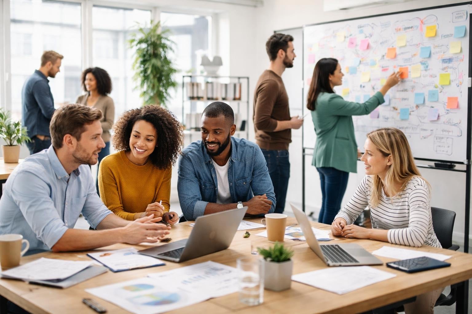 equipe-diverse-bureau-tableau-collaboratif