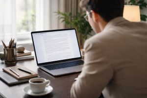 bureau-elegant-ordinateur-personne-dos