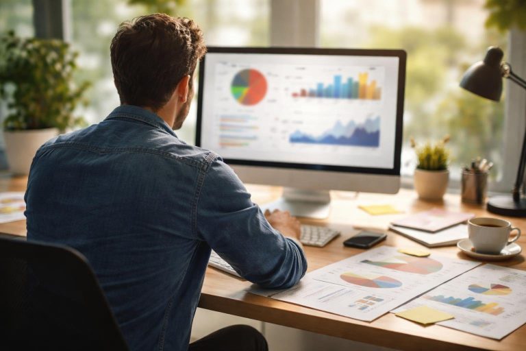 bureau-moderne-personne-ordinateur-graphismes